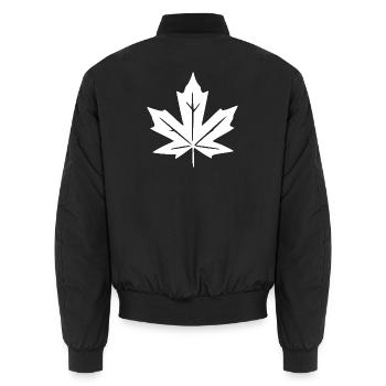 Feuilles d’érable Cadeau Amoureuse de la Nature - Bomber unisexe - noir - Dos - AI Model Male 185 light (185cm)