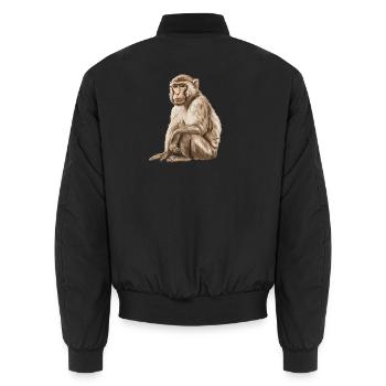 Macaque Macaque - Bomber unisexe - noir - Dos - AI Model Male 185 light (185cm)