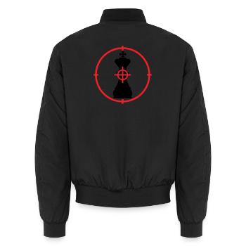Cible King Checkmate Tactique - Bomber unisexe - noir - Dos - AI Model Male 185 light (185cm)