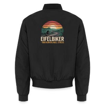 Eifelbiker 1000 Curves Zero Stress Moto Eifel - Bomber unisexe - noir - Dos - AI Model Male 185 light (185cm)