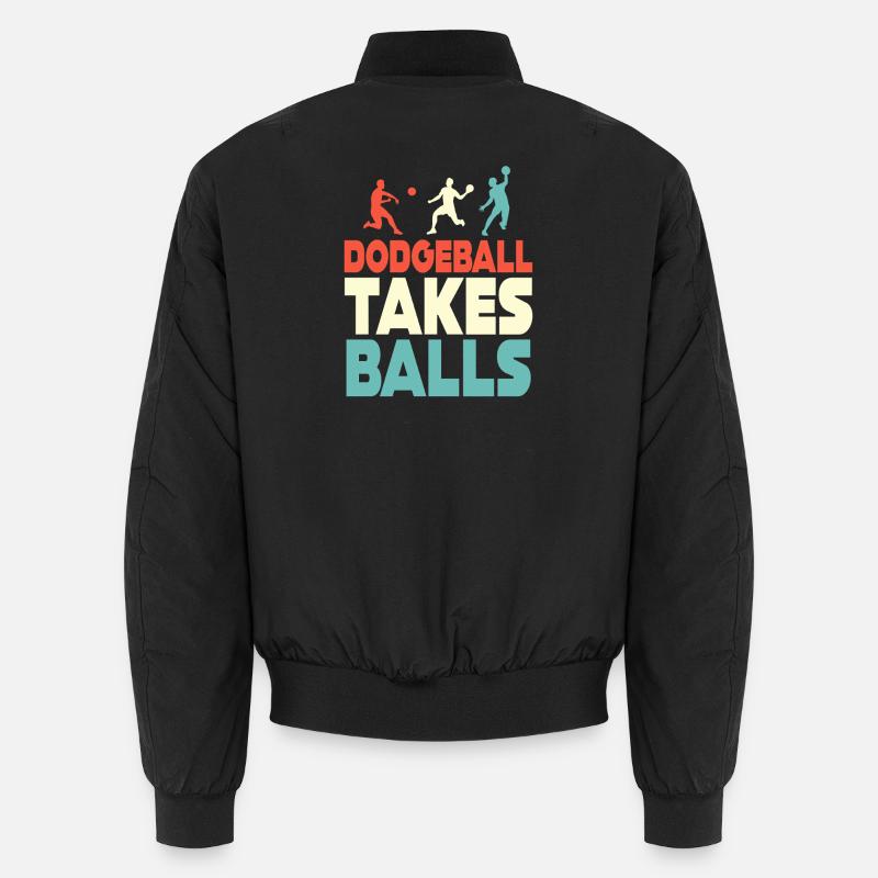 Völkerball braucht Bälle - Unisex Bomberjacke - Schwarz