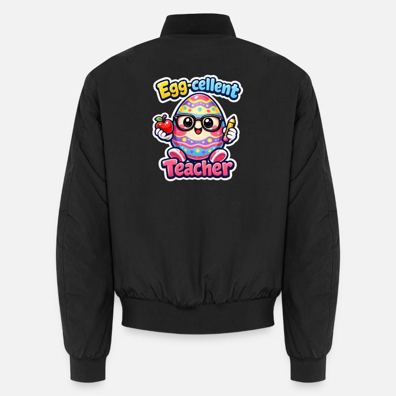 Eggcellent Teacher Cartoon Easter Egg Bomber unisexe