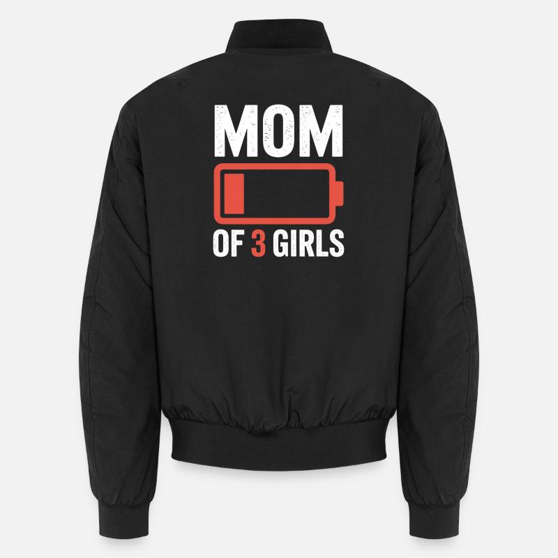 Mutter von 3 Mädchen Unisex Bomberjacke