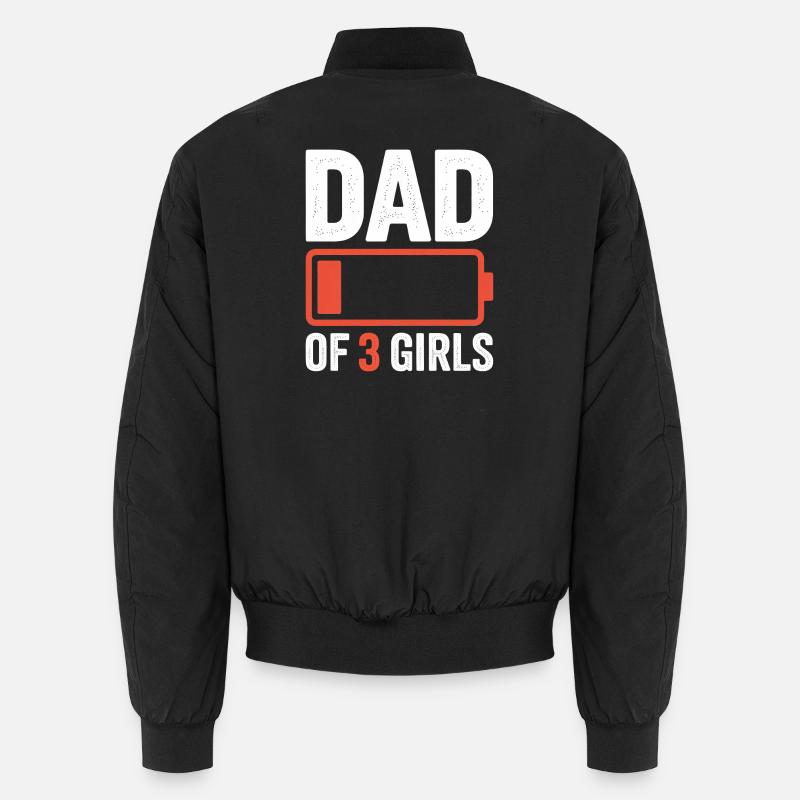 Icône de piles Papa de 3 filles Bomber unisexe
