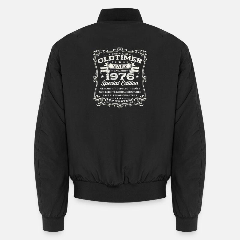 50. Geburtstag Geschenk Mann Oldtimer März 1976 Unisex Bomberjacke