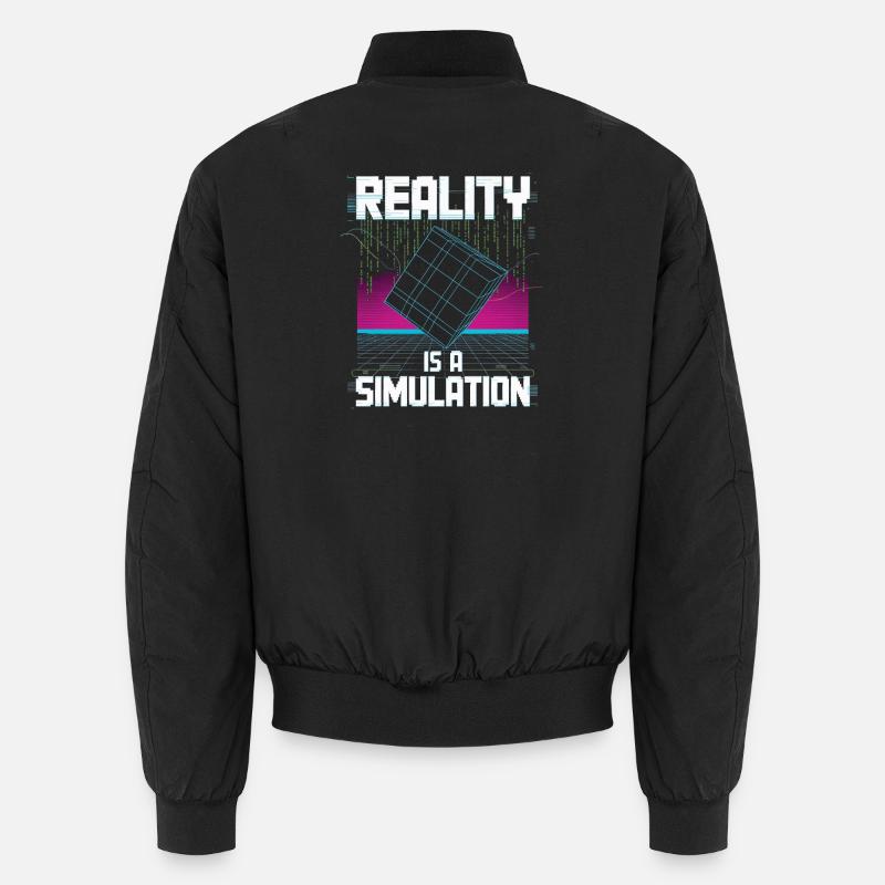 La réalité est une simulation - Bomber unisexe - noir