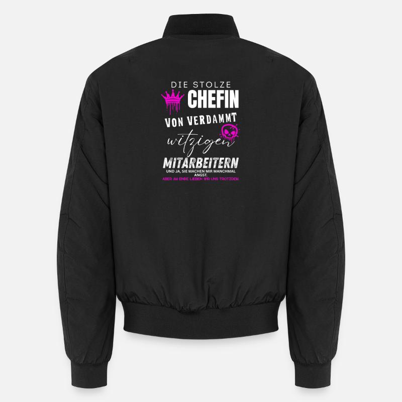 stolze Chefin von verdammt witzigen Mitarbeitern Unisex Bomber Jacket