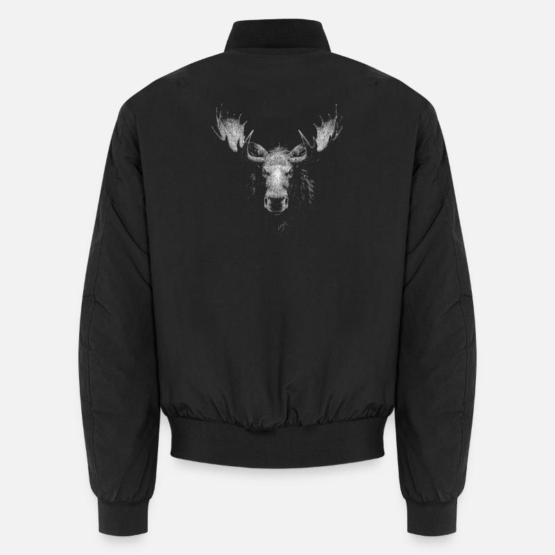 Elk - Unisex Bomber Jacket - black