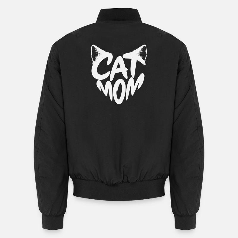 Cat Mom Cat Mom with Cat Ears Design Unisex Bomber Jacket