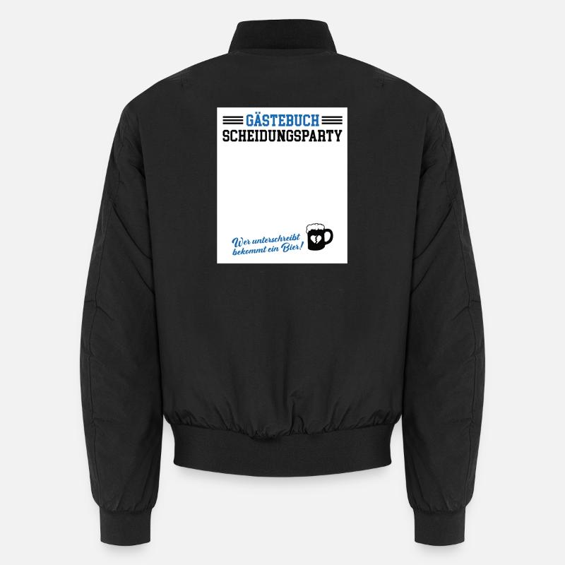 Gästebuch Scheidungsparty Geschieden Scheidung Unisex Bomberjacke