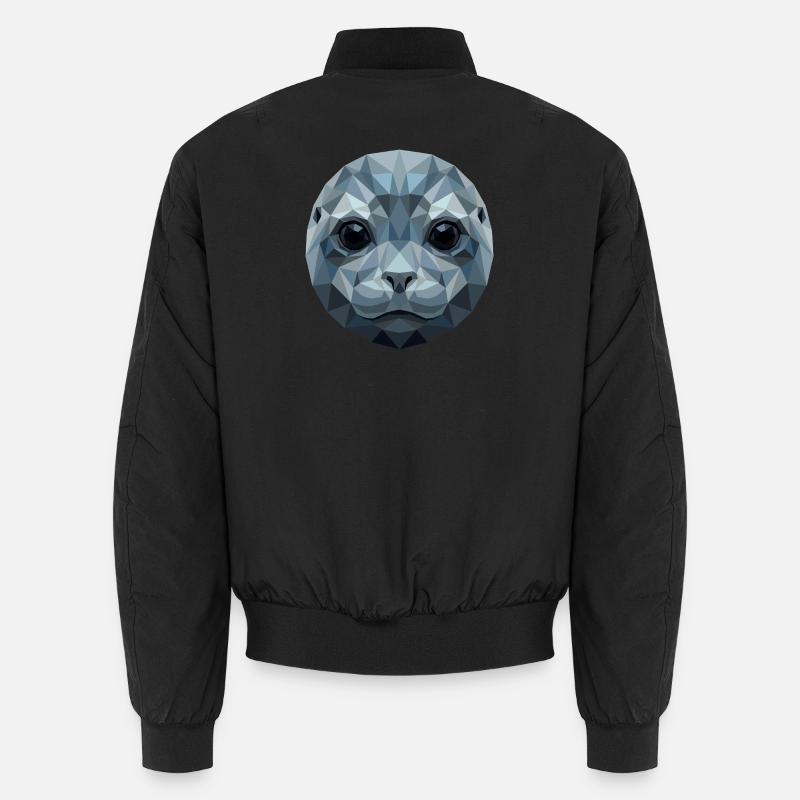 Robbe mit Sonnenbrille Seehund Walross Süße Robben Unisex Bomberjacke