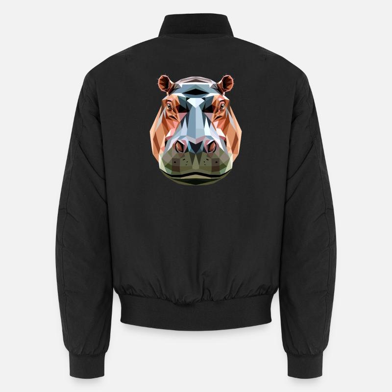 Nilpferd Flusspferd Mama Hippopotamus Cooles Hippo Unisex Bomberjacke
