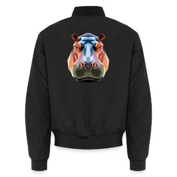 Nilpferd Flusspferd Mama Hippopotamus Cooles Hippo - Bomber unisexe - noir - Dos - AI Model Male 185 light (185cm)