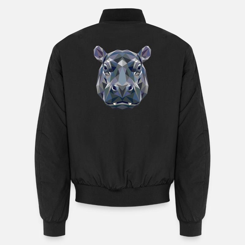 Nilpferd Flusspferd Mama Hippopotamus Cooles Hippo Unisex Bomberjacke