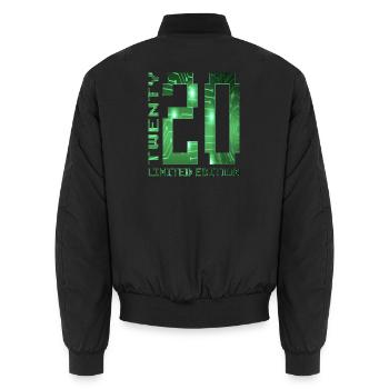 20. Geburtstag Gamer Pixel Geschenkidee - Unisex Bomberjacke - Schwarz - Hinten - AI Model Male 185 light (185cm)