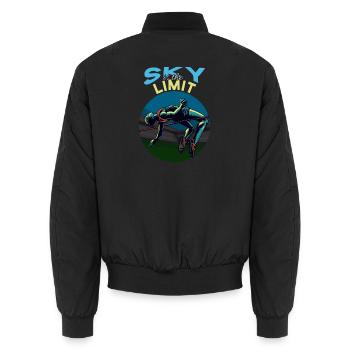 High jump: Sky is the limit! - Unisex Bomber Jacket - black - Back - AI Model Male 185 light (185cm)