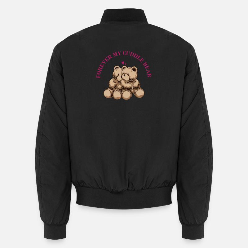 Forever My Cuddle Bear – Süßer Teddy Spruch Unisex Bomberjacke