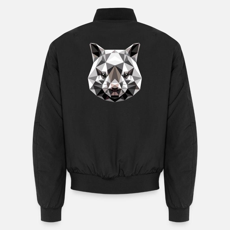 Wombat Australia Marsupial Cute Wombat - Unisex Bomber Jacket - black