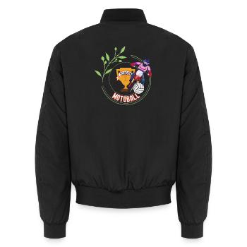 Motoball Siegerin Gewinner Turnier Meisterschaft - Unisex Bomberjacke - Schwarz - Hinten - AI Model Male 185 light (185cm)