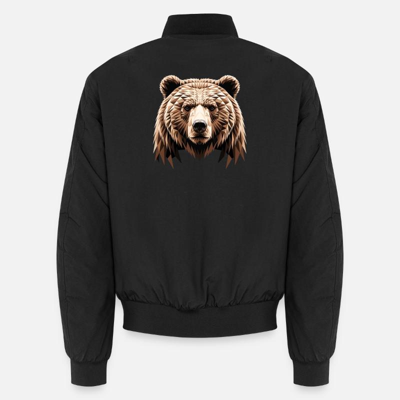 Brown Bear, Grizzly Bear, Bear Brothers, Forest, Wild Bears Unisex Bomber Jacket