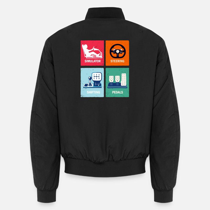 Sim Racing - Unisex Bomber Jacket - black