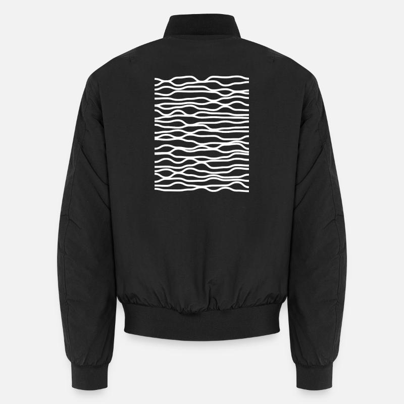 Motif de rayures d’onde zébrées Bomber unisexe