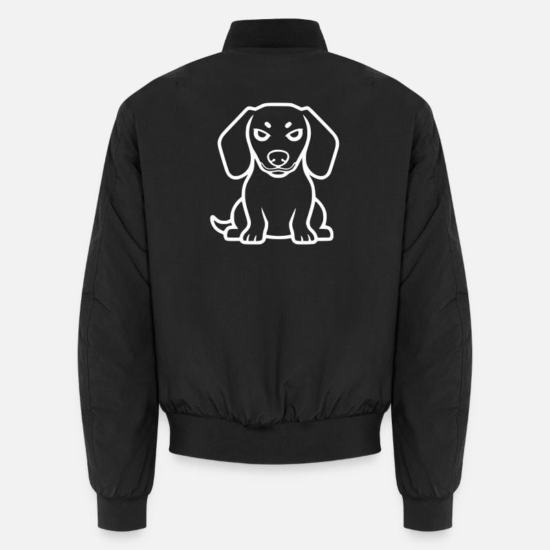 Contour du Teckel - Bomber unisexe - noir