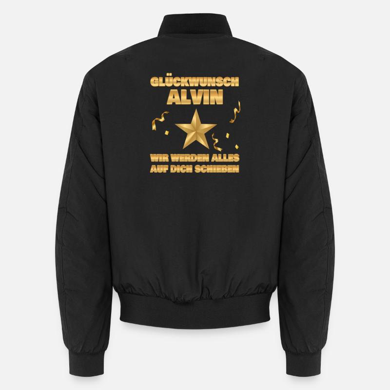 Abschiedsgeschenk Alvin - Unisex Bomberjacke - Schwarz