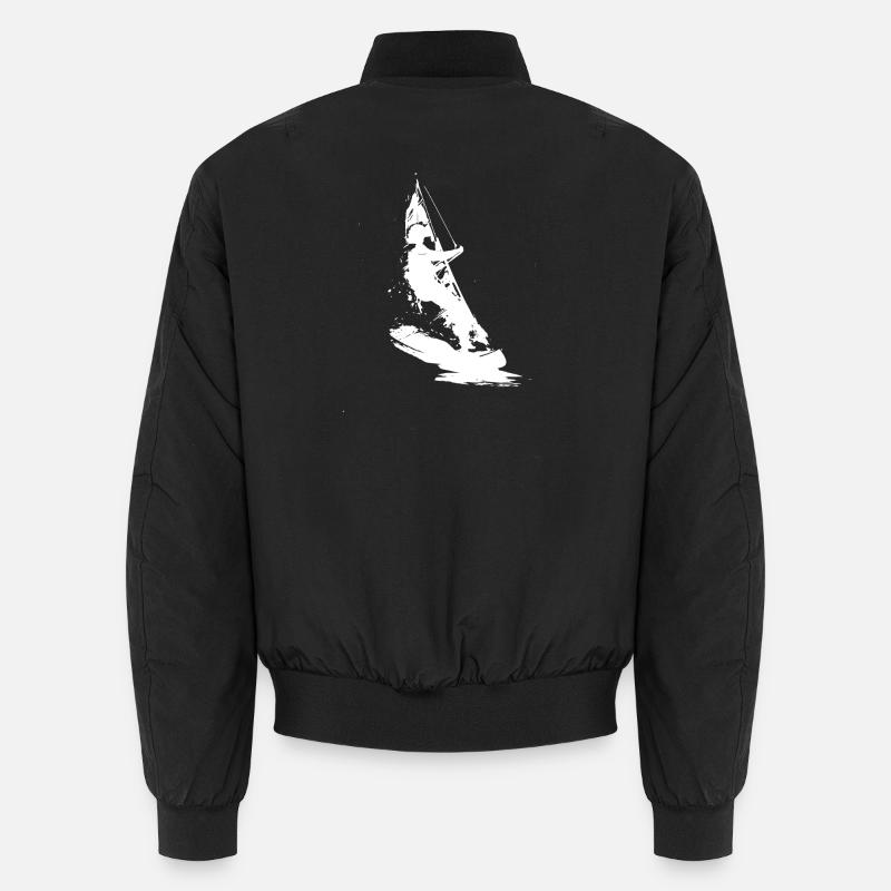 Windsurfer Zeichnung Unisex Bomberjacke