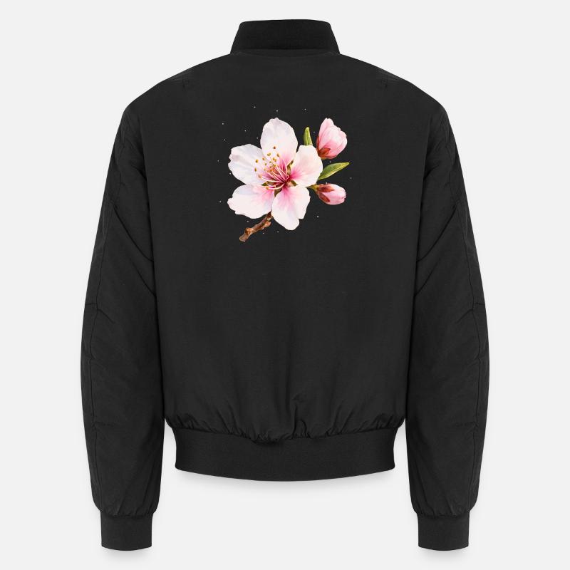 Mandelblüte Rosa Frühlingsblume Unisex Bomberjacke