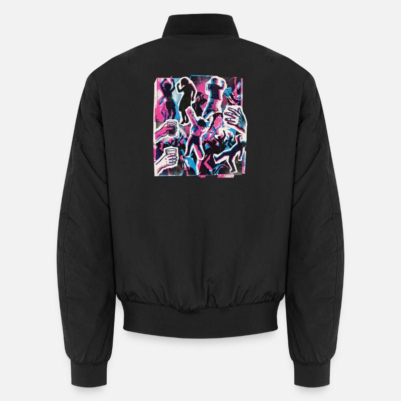 90s Retro Party - Unisex Bomberjacke - Schwarz