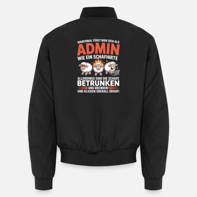 Admin Schafhirte Chaos Cartoon Unisex Bomberjacke