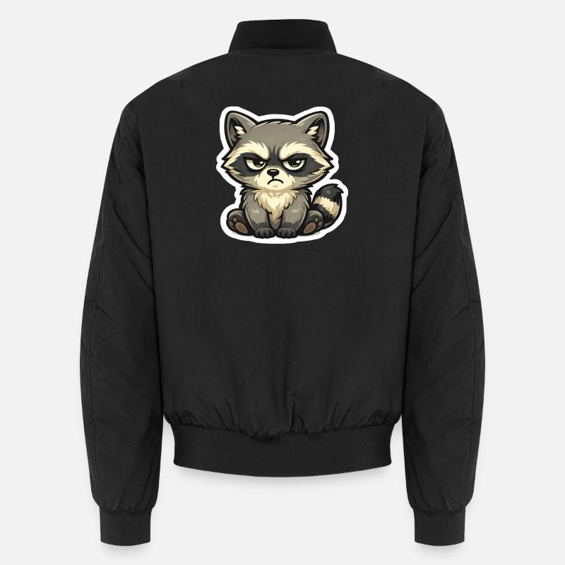 Bad Mood Raccoon – Hands off Unisex Bomber Jacket