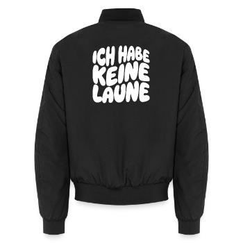 Ich Habe Keine Laune Retro Schrift - Unisex Bomberjacke - Schwarz - Hinten - AI Model Male 185 light (185cm)