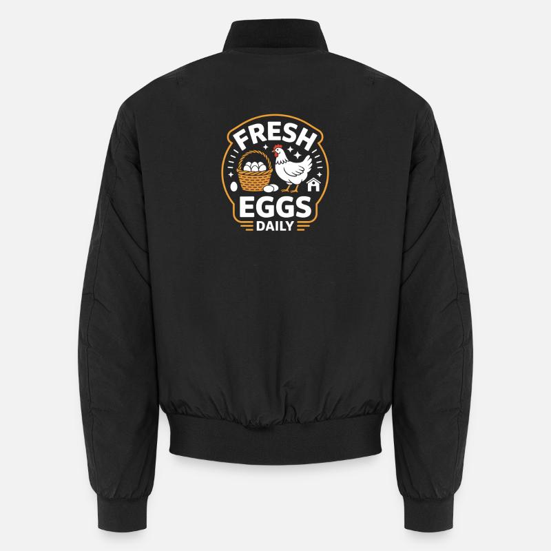Fresh Eggs Daily Hühnerhalter Huhn Unisex Bomberjacke