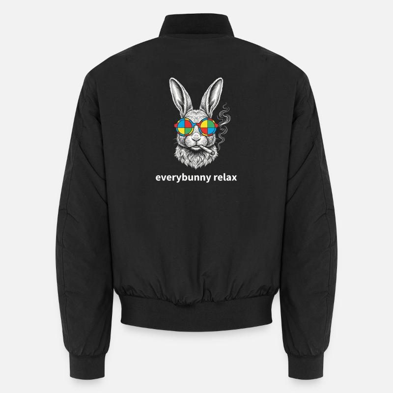 Everybunny Chill Funny Bunny mit Sonnenbrille Unisex Bomberjacke