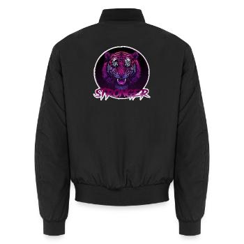 Wilder Neon-Tiger - Stronger  - Unisex Bomberjacke - Schwarz - Hinten - AI Model Male 185 light (185cm)