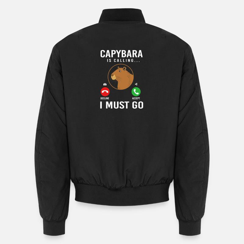 Capybara Capibara - Unisex Bomberjacke - Schwarz