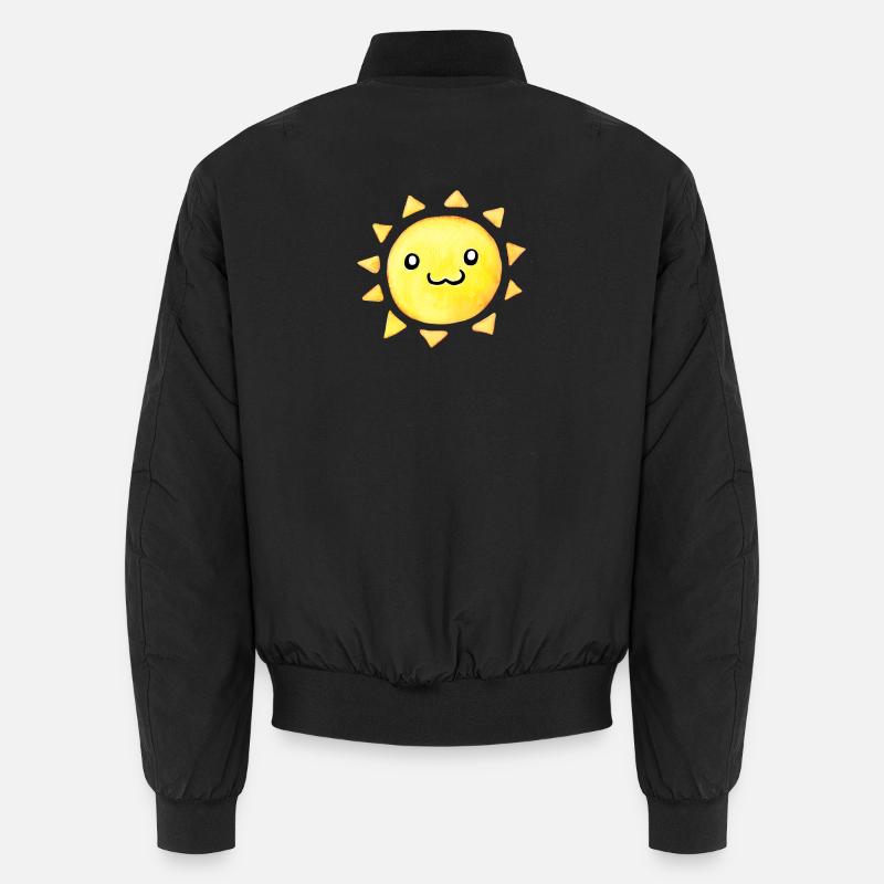 Little Kawaii Sun - Unisex Bomber Jacket - black