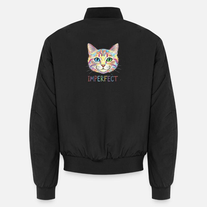 Bunte Katze Kritzelkunst Kawaii Unisex Bomberjacke