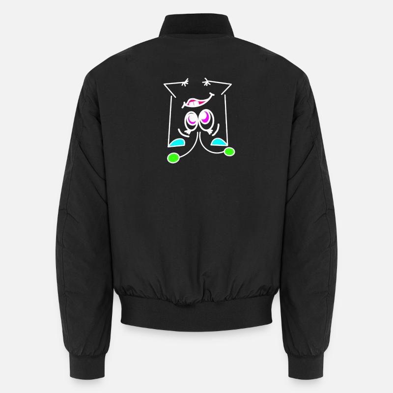 Neon-Mood Flip - Das Umdreh-Gesicht - Unisex Bomberjacke - Schwarz