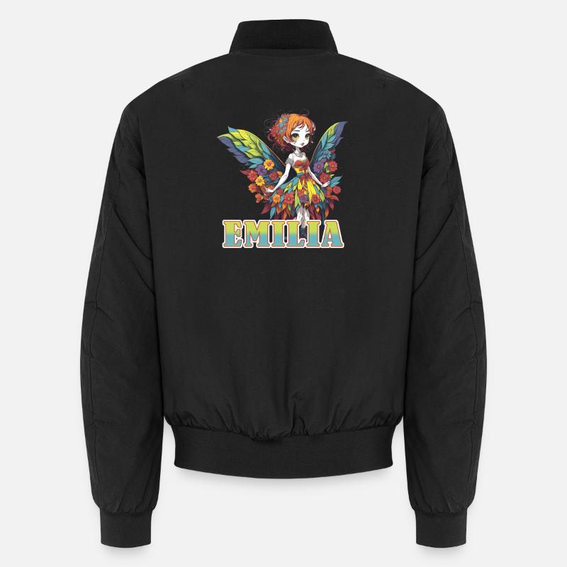 Emilia - Mädchenname - Fee  Unisex Bomberjacke