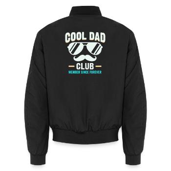 Cool Dad Club, Lustiges Vatertag Papa Hoodie - Unisex Bomberjacke - Schwarz - Hinten - AI Model Male 185 light (185cm)
