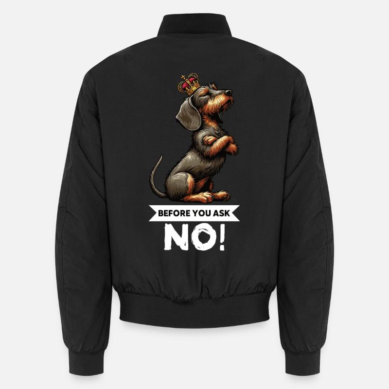 Before You Ask Wire-haired Dachshund Dachshund Dachshund Tekkel Unisex Bomber Jacket