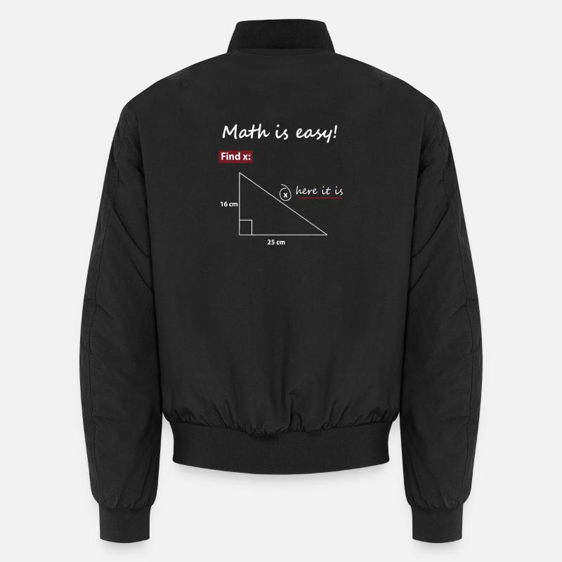 Find X Triangle Math Art Unisex Bomberjacke