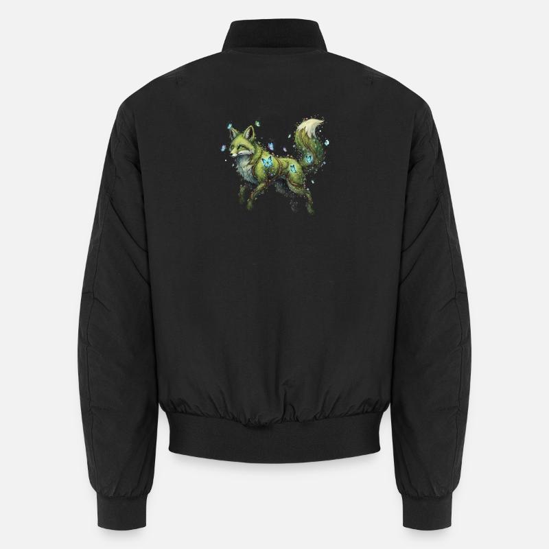 Papillon Magique Renard Vert - Bomber unisexe - noir