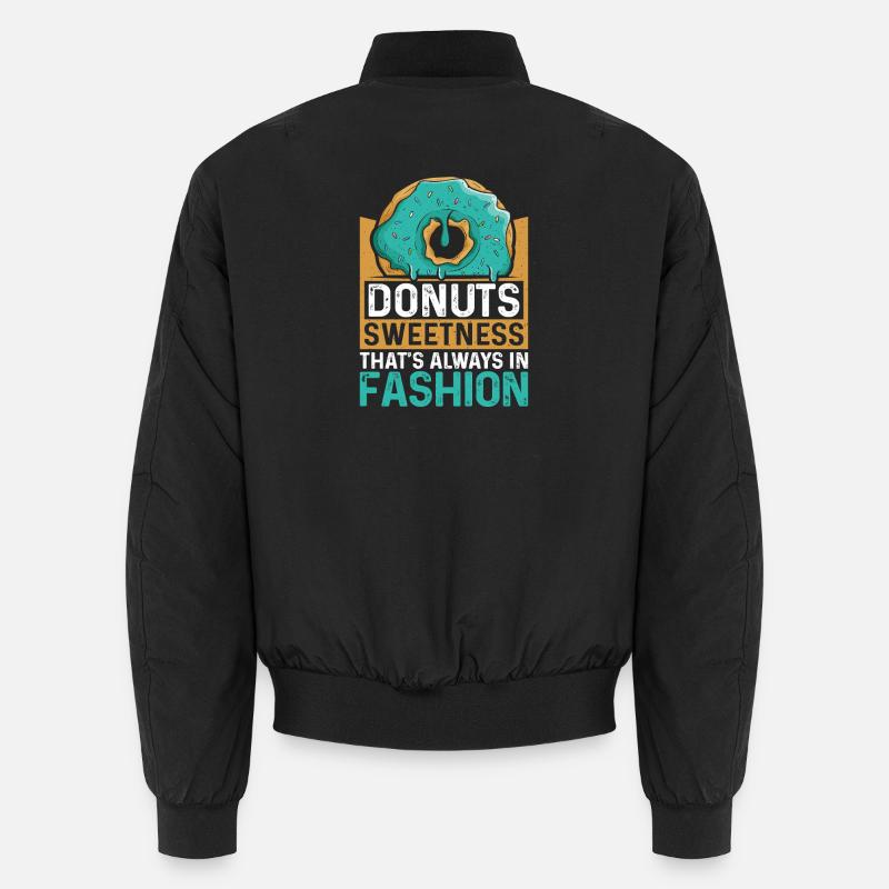 Donut fast food - Unisex Bomber Jacket - black