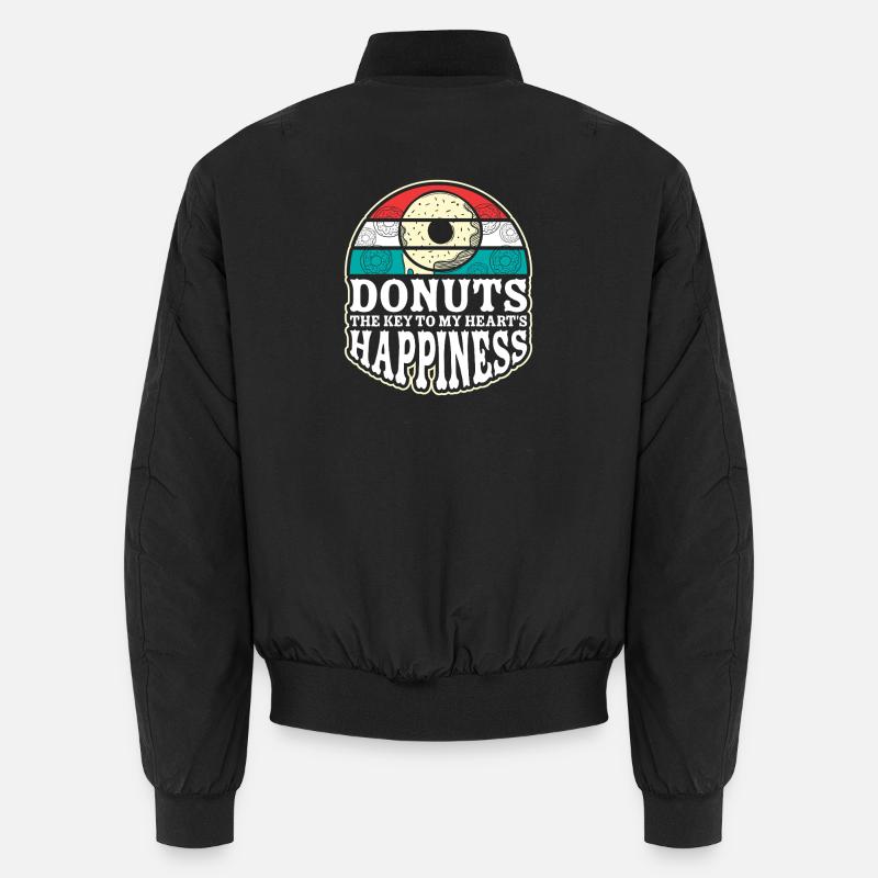 Donut fast food - Unisex Bomber Jacket - black