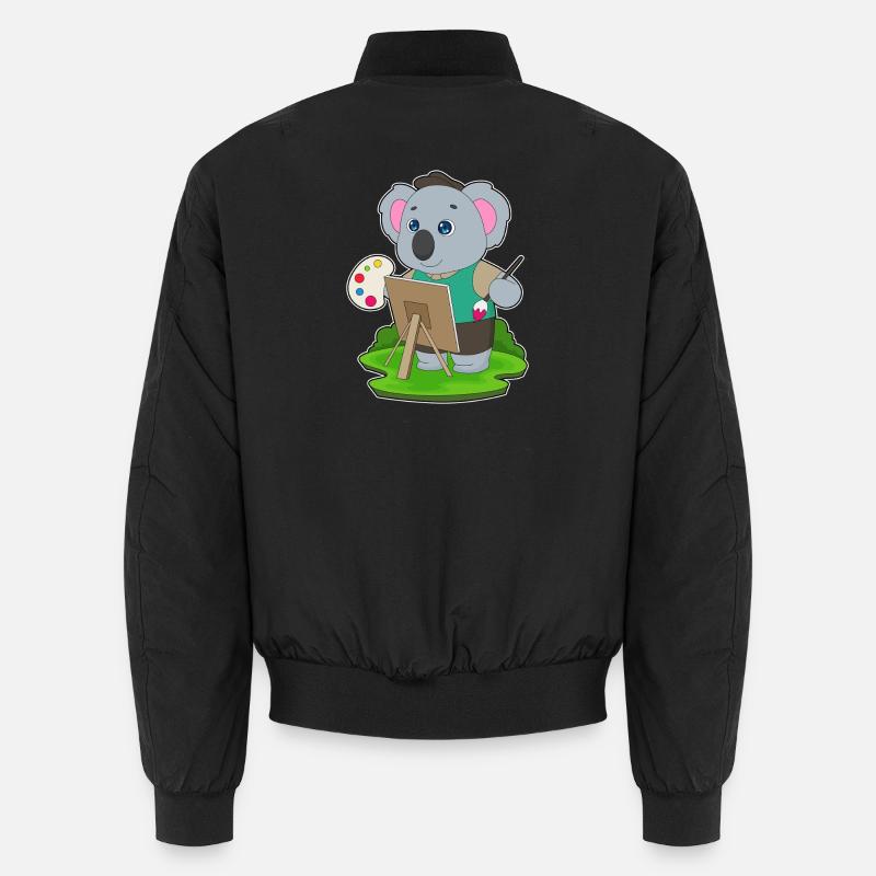 Koala Maler Pinsel Malen Unisex Bomberjacke