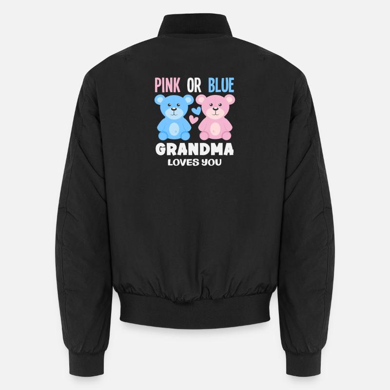 Pink Oder Blau Oma Liebt Dich Unisex Bomberjacke